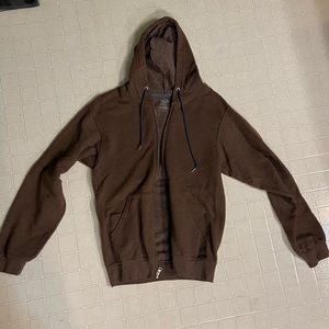 Fruit of the Loom Brown Zip-up Hoodie